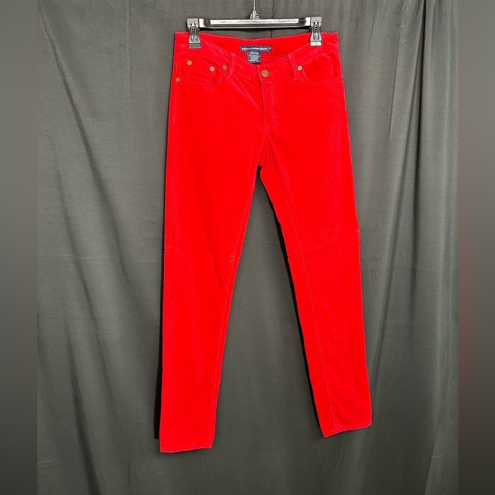 RALPH lauren Vibrant Red Women's Jeans size 4 pre owned Exellent condition